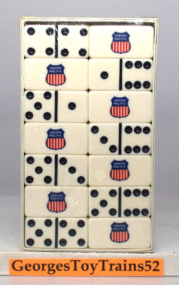 UNION PACIFIC UP PUREMCO PROFESSIONAL EXTRA THICK DOUBLE SIXES DOMINO SET 816