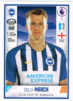 Panini's Football 2020 Premier League album stickers 1-225 [Droplist select]