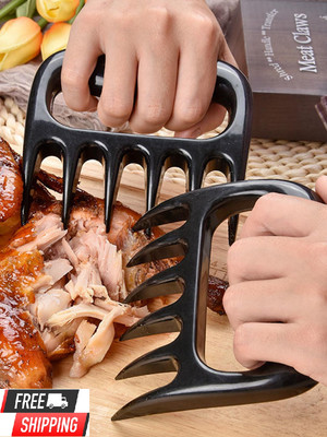 1 Pair Plain Manual Meat Shredder - Easy Shredding Tool for Chicken, Beef - NEW