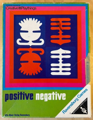 POSITIVE NEGATIVE CREATIVE PLAYTHINGS GAME OTTO RAVENSBURG (1970) -- COMPLETE!!