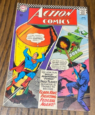 Action Comics # 348 VG  STAIN BACK LOWER SIDE COVER