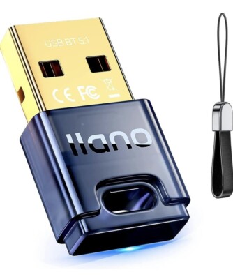 Bluetooth Adapter for PC, USB Bluetooth 5.1 Dongle Receiver For PC, Keyboard 