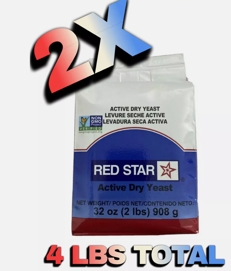 Red Star Active Dry Yeast- (2 lbs / 32oz) 2PACK