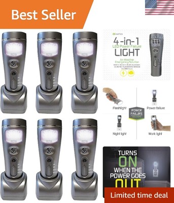 4-in-1 Eco-I-Lite, 6 Pack   Emergency Flashlights, Night Light, Power Failure...