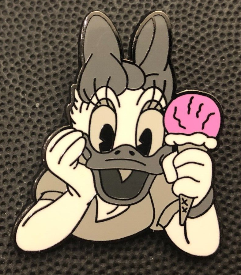 Disney pin 112331 Daisy Duck ice cream cone gray pink black