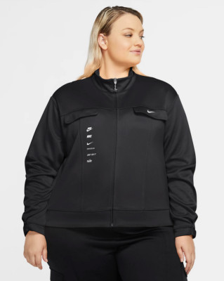 Nike Plus Size 2X $120 Women's Sportswear Swoosh PolyKnit Jacket