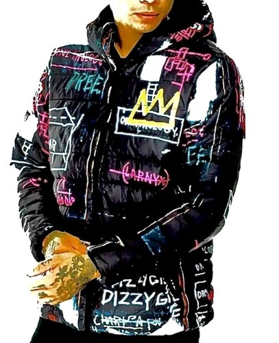 希少Jean-Mischel Basquiat×glamb MA-1 ジャケット ジャン＝ミシェル・バスキア×glamb 鮮烈のアートワークを
