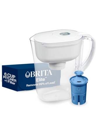 Brita Metro Water Filter Pitcher 6 Cup Capacity BPA-Free Includes 1 Brita Filter