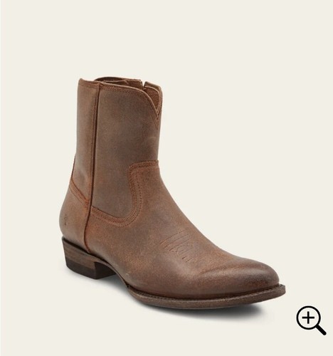 Frye Austin Inside Zip Western mens boots, brown size 10 US
