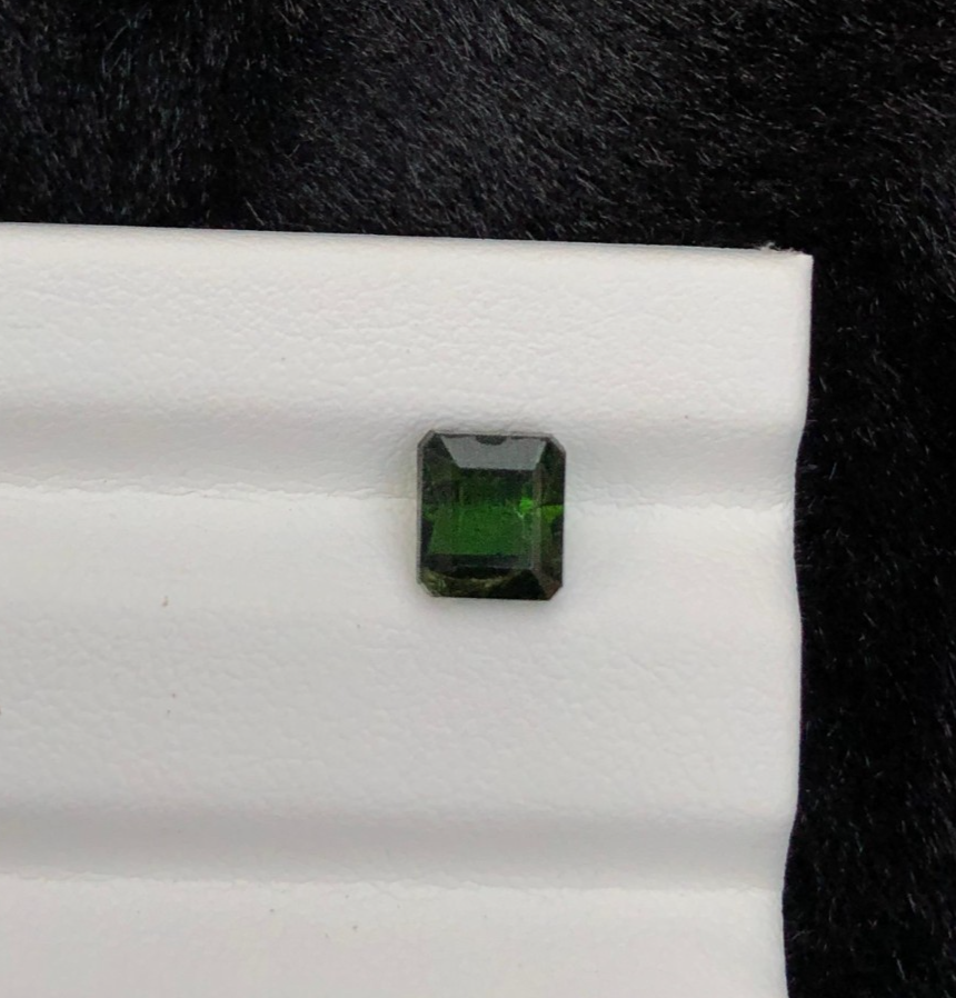 1.43 Carat Natural cut Tourmaline Emerald shape gemstone from Afghanistan.