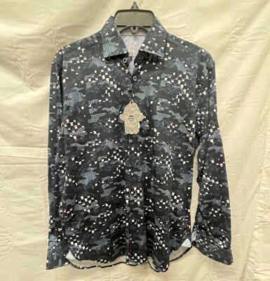 Luchiano Visconti Black Limited Print New Men s Dress Shirts Lot of 5