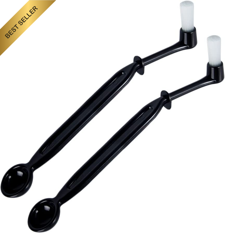 Coffee Machine Brush Cleaner, Nylon Espresso Tool with Spoon, 2 Pack