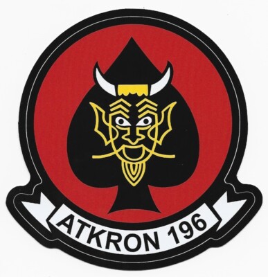 US Navy Attack Squadron 196 (ATKRON 196) VA-196 ''Main Battery'' Sticker