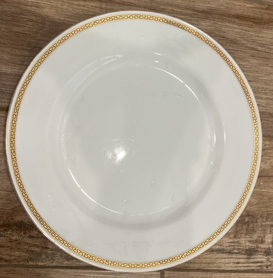 Noritake ''THE CRETE'' ~ White Gold Rim ~ Dinner Plates ~ 10 