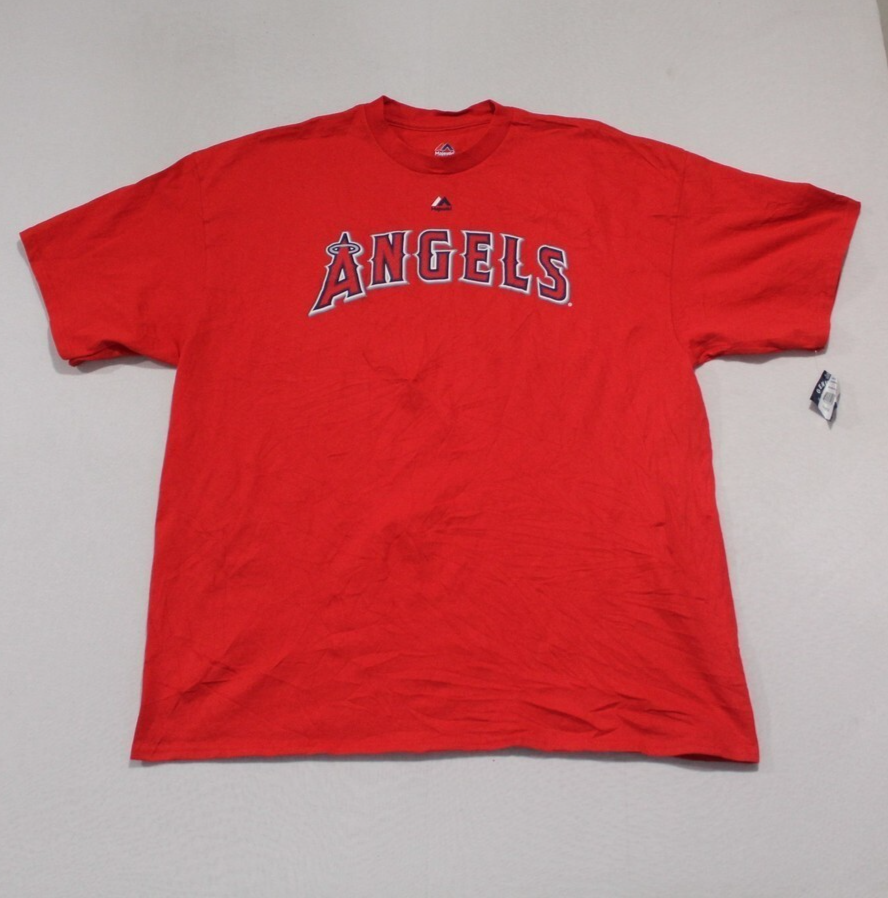 Majestic Los Angeles Angels Shirt Mens XXL Red NEW Short Sleeve MLB Tee