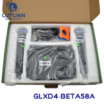 GLXD4 Vocal Dual Channel Wireless Microphone System UHF Handheld Cordless Shure