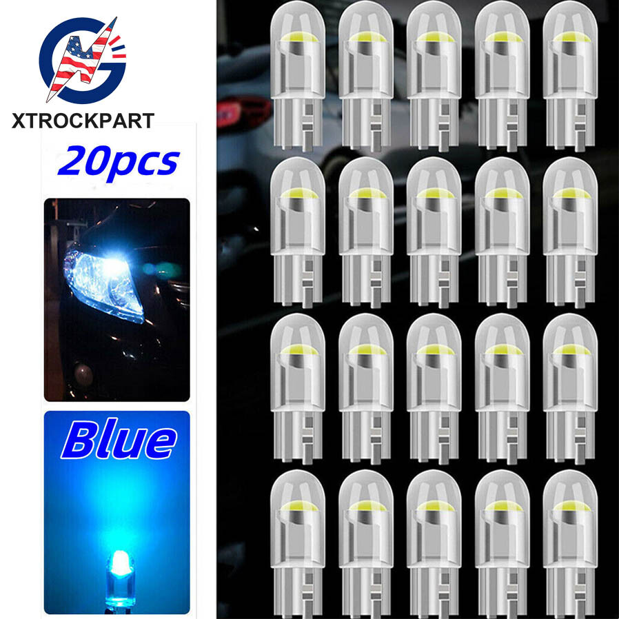 LED T10 194 168 W5W Car Trunk Interior Map License Plate Light Bulb BLUE 20X US