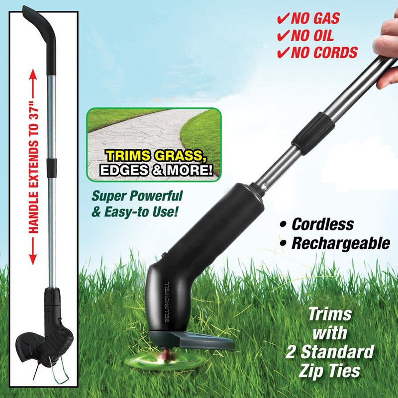 US New USB Electric Weed Lawn Edger Eater Cordless Grass String Trimmer Cutter
