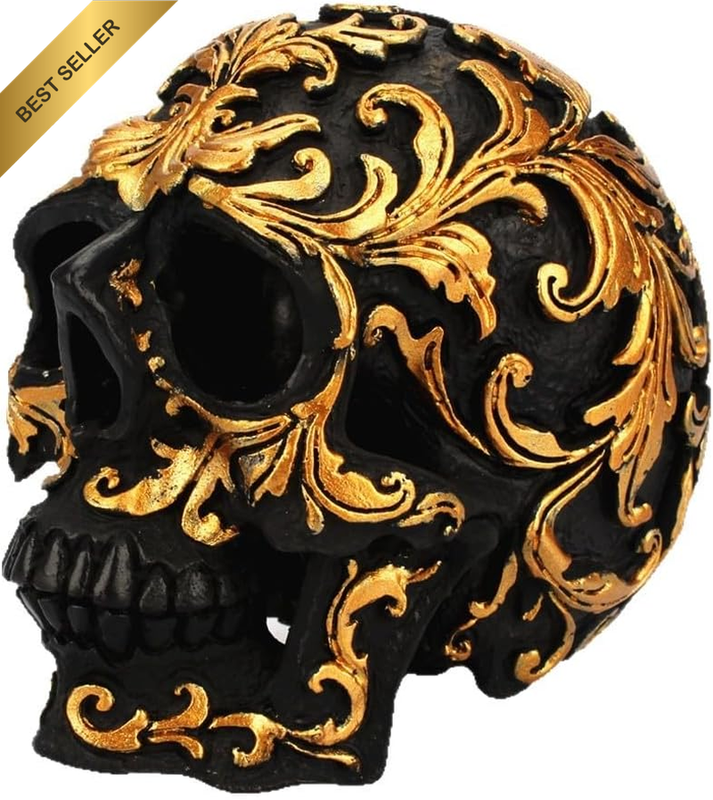 Small Size Resin Statue Head Sculptures Skull Collectible Figurines Office and H