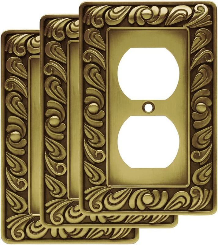 Franklin Brass W10110V-ABT-R Paisley Single Duplex Wall Plat