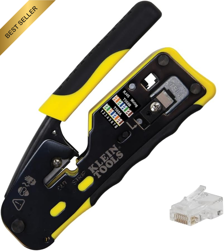 Professional Network Installation Bundle, 2-Piece Set – RJ45 Crimping Modular Cr