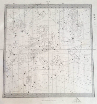 The Stars in Six 6 Maps on the Gnomonic Projection , Dawes , Charles Knight 1851
