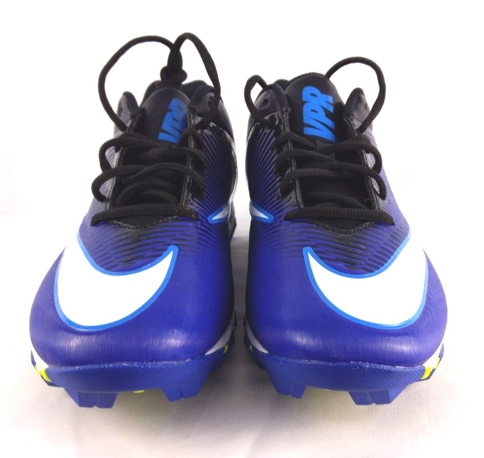 Nike mens vapor Shark 2 Fastflex cleats Blue White Black 833391400 Size 10.5