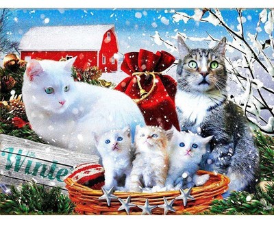 Diamond Painting Cats And Kittens Design Embroidery House Portrait Wall Displays