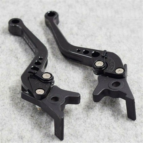 Aluminum Black Brake Clutch Levers Handle Grips Kits Fits for Motorcycle Scooter