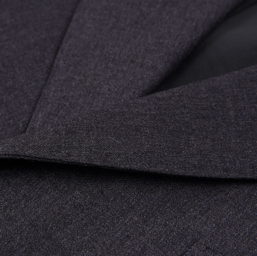 Pre-owned Luciano Barbera $1495  Solid Charcoal Gray Wool Suit 44 S (eu 54c) Modern-fit