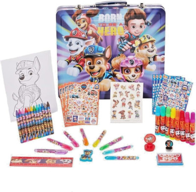 Nickelodeon Paw Patrol Movie Deluxe Activity Set with Carrying Tin FREE SHIPPING
