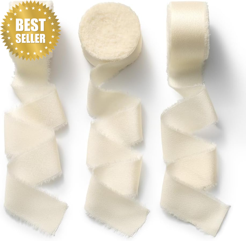 Satin Ribbon Gift Ribbons Wedding Ribbon Beige | Single-Sided Polyester Ribbon,