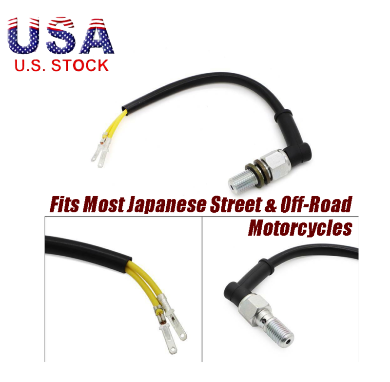 M10x1.25 Pitch Hydraulic Brake Pressure Motorcycle Brake Light Switch Banjo Bolt