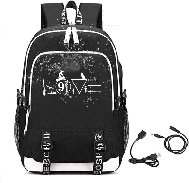 17 Inch Laptop Backpack Water Resistant USB Charging Port for Business School Tr