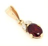 Ruby & Diamond Pendant 9ct Yellow Gold Fine Unisex Gemstone Jewellery-3.JPG