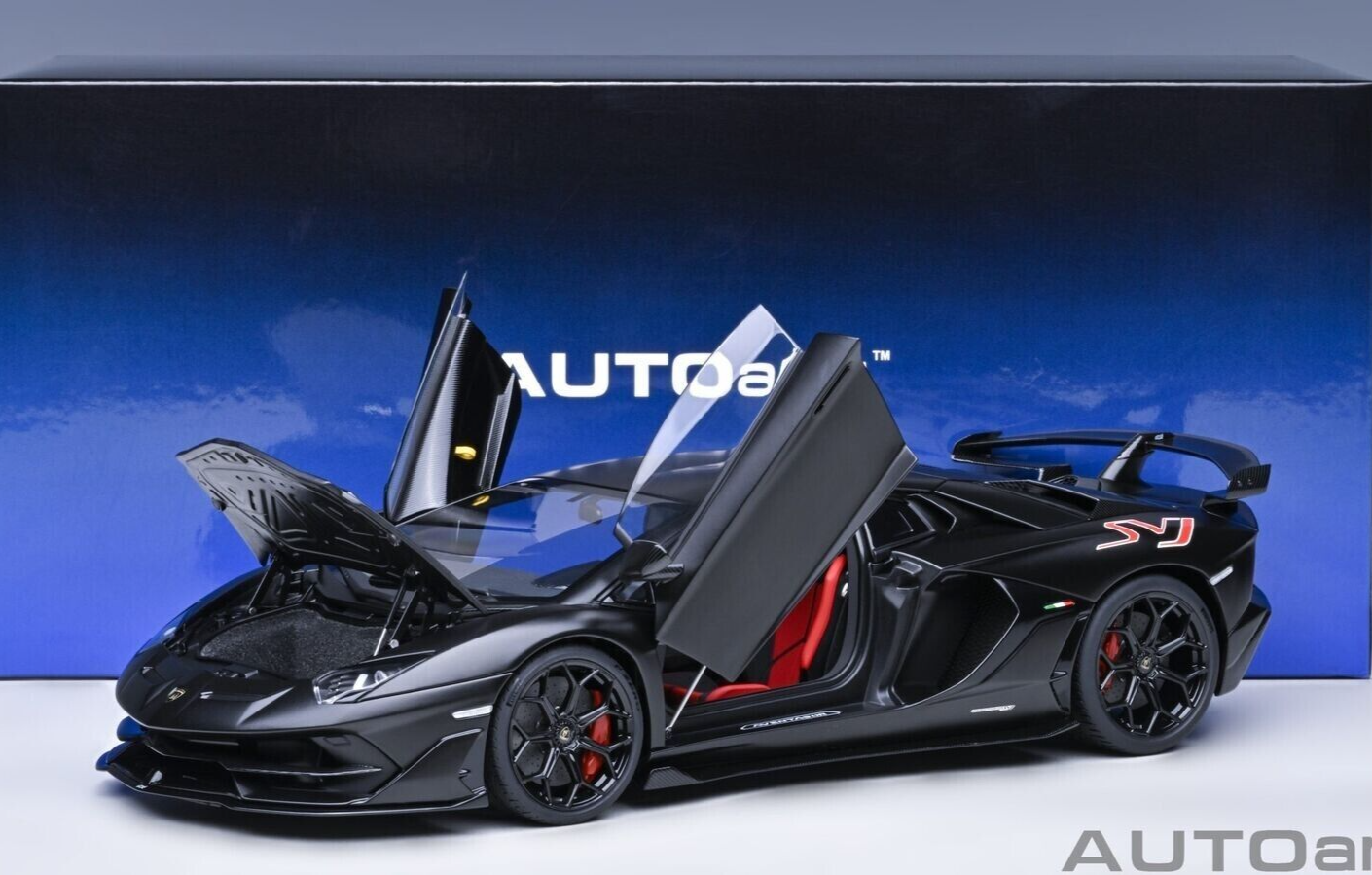 1/18 Lamborghini Aventador SVJ (Nero Nemesis Matt Black 1/18 Lamborghini Aventador SVJ (Nero Nemesis Matt Black