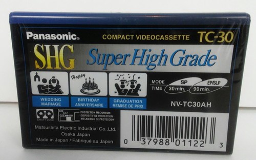 Panasonic TC-30 Super High Grade VHS-C Camcorder Tape New
