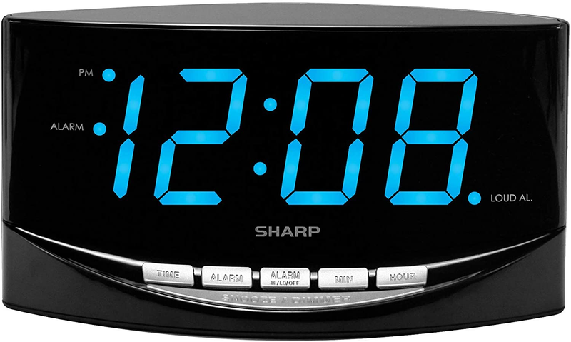 With Jumbo 2&rdquo; Numbers - Bright Blue Led Display -