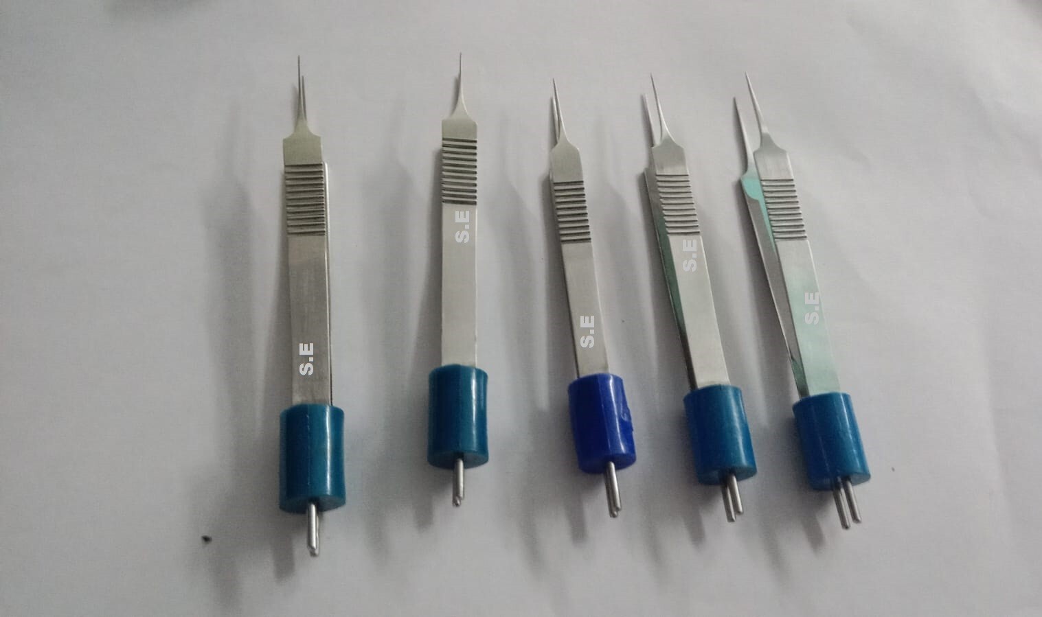 SS Bipolar Forceps Jewelers Type Pointed Tip Straight electrosurgery 5