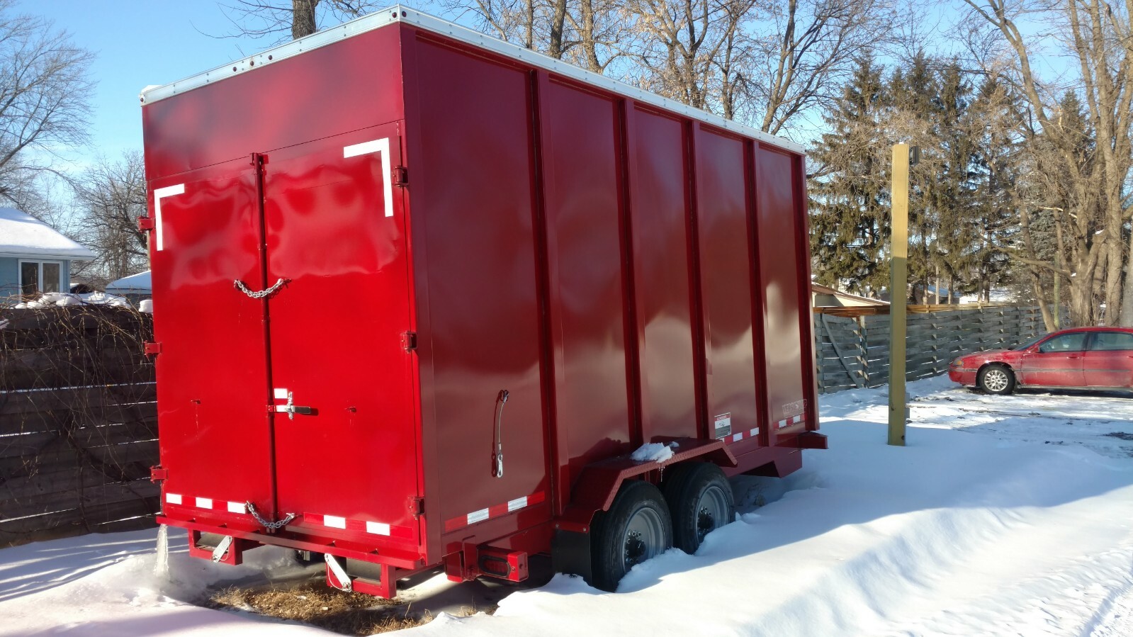 Heavy Duty Oversized Enclosed Dump Trailer, Professionally built.