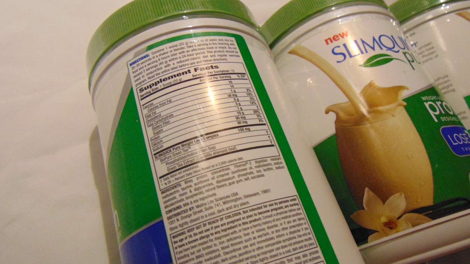 LOT OF 4 SLIMQUICK Pure Protein Powder Vanilla 20G Protein French Vanilla