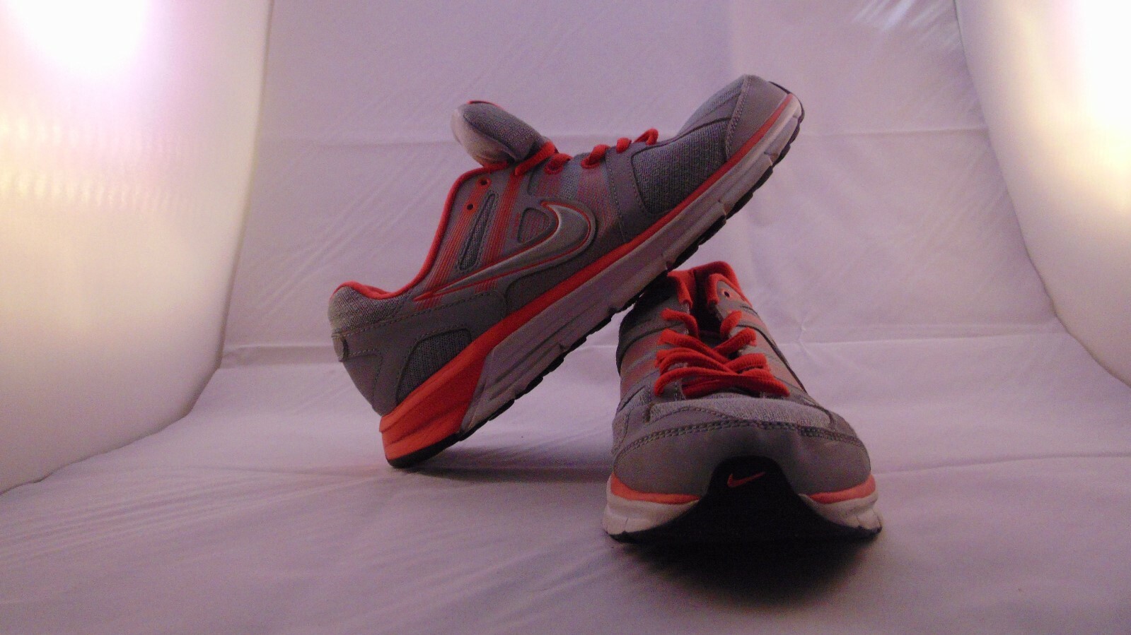 SZ 10 Nike Anodyne DS 537681-002 Flywire Gray/pink Athletic Running Shoes  GUC