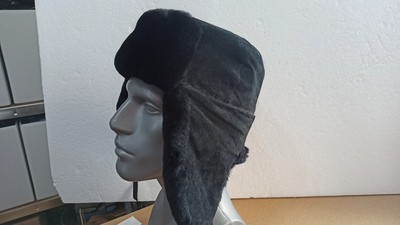 Lyeris Black Trapper Hat Size L Ushanka Germany Winter Outdoor Protection Hunt