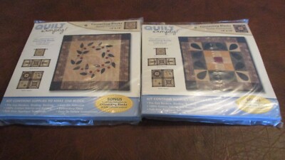 Two Quilt Simply Connecting Blocks Kit Home Collection Honeybee Wreath 16x16