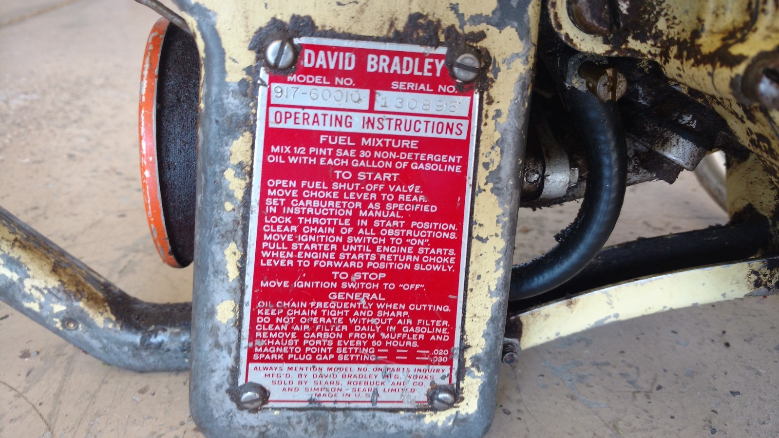 VINTAGE DAVID BRADLEY 360 CHAINSAW CHAIN 
