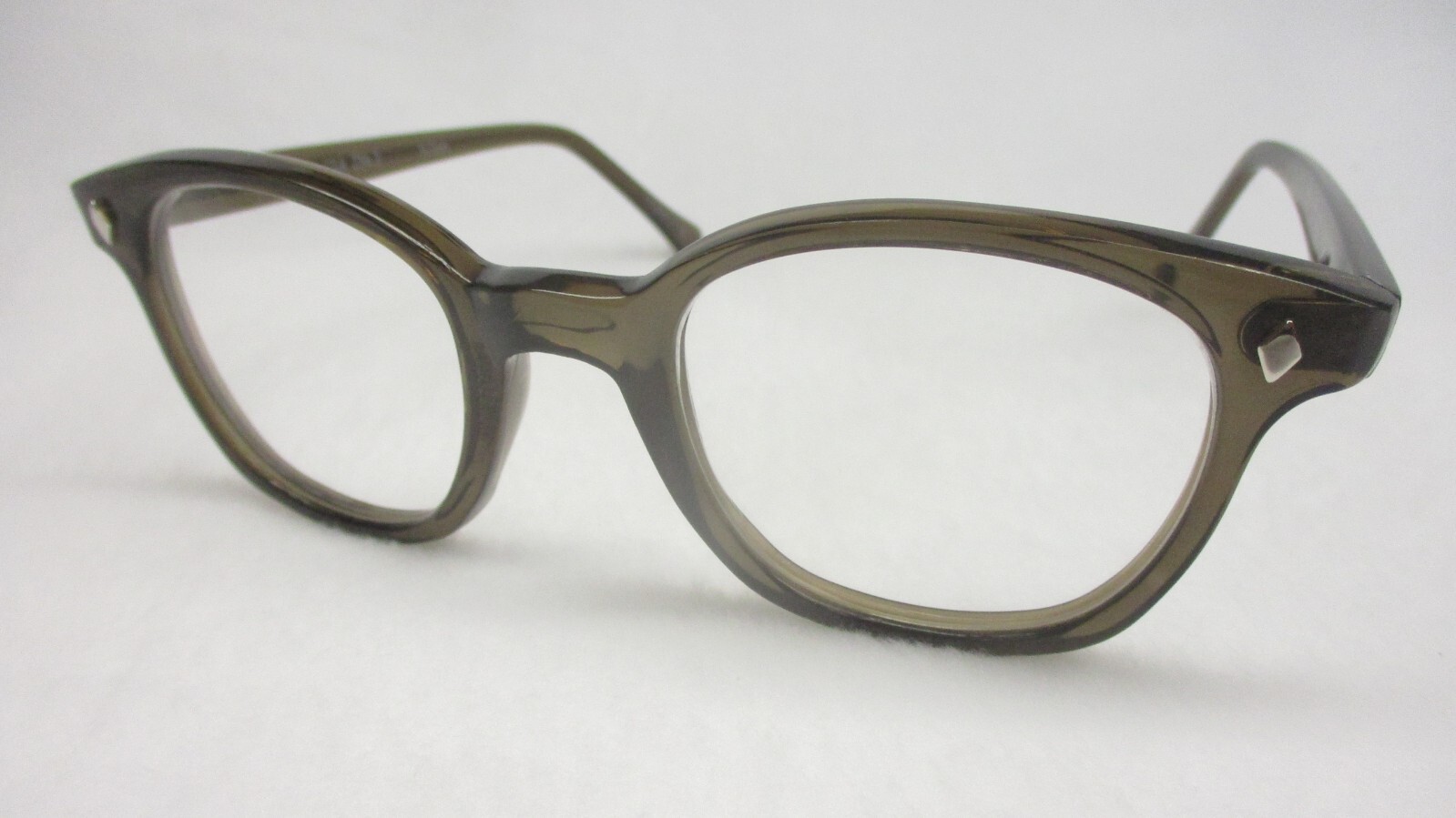 Pentax Hoya Eyeglasses Horn Rim 60's Style Dark Gray Frame