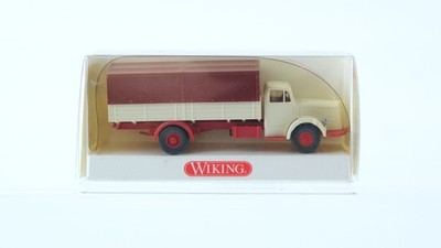 Wiking H0 8590426 Pritschen-LKW (MB L 6600) beige/dunkelrot