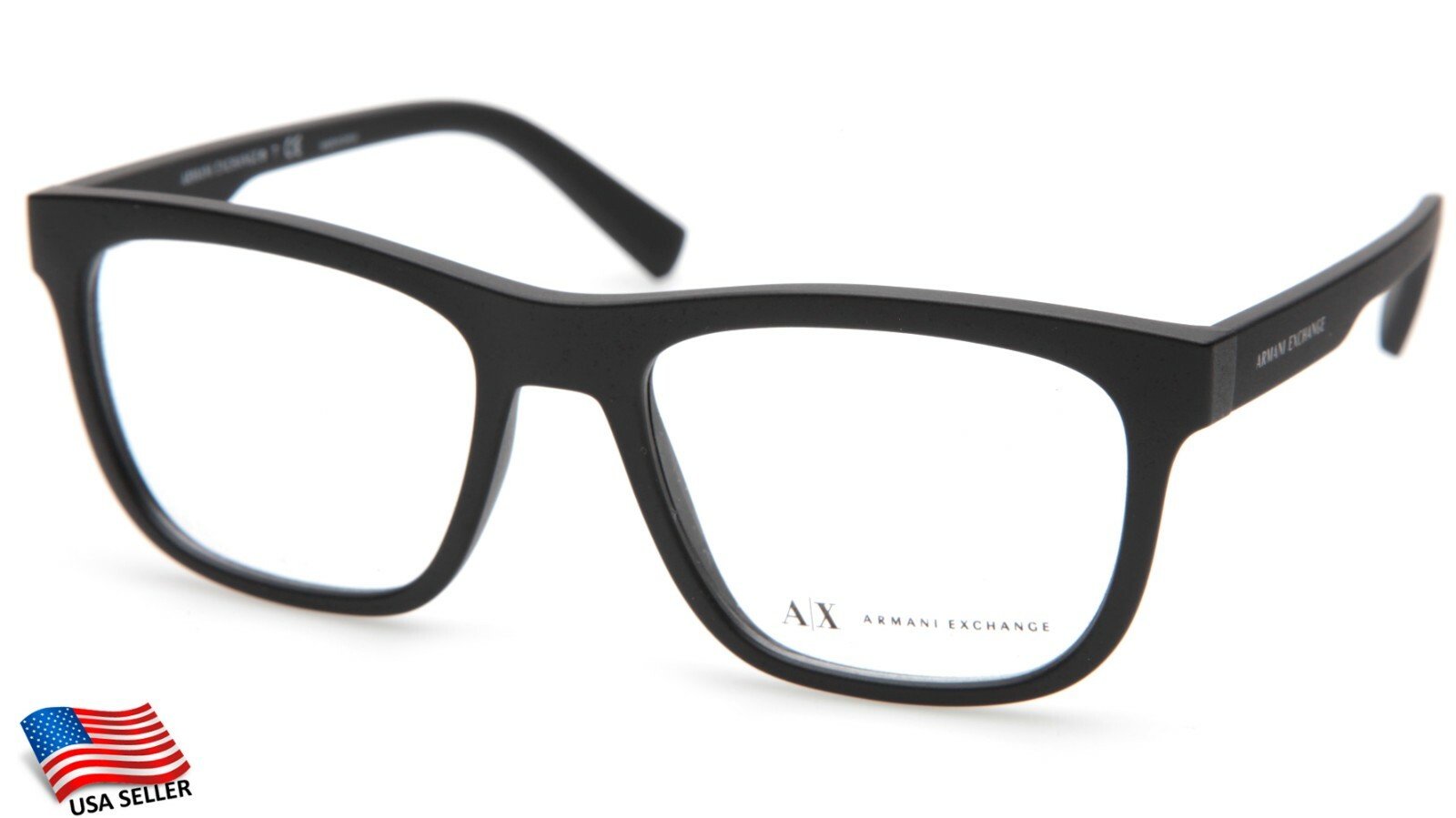 NEW ARMANI EXCHANGE AX 3050 8078 BLACK EYEGLASSES FRAME 53 NEW ARMANI EXCHANGE AX 3050 8078 BLACK EYEGLASSES FRAME 53