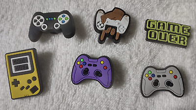 Video Game Controllers - 6pc Shoe Charms croc decoration - FREE SHIPPING