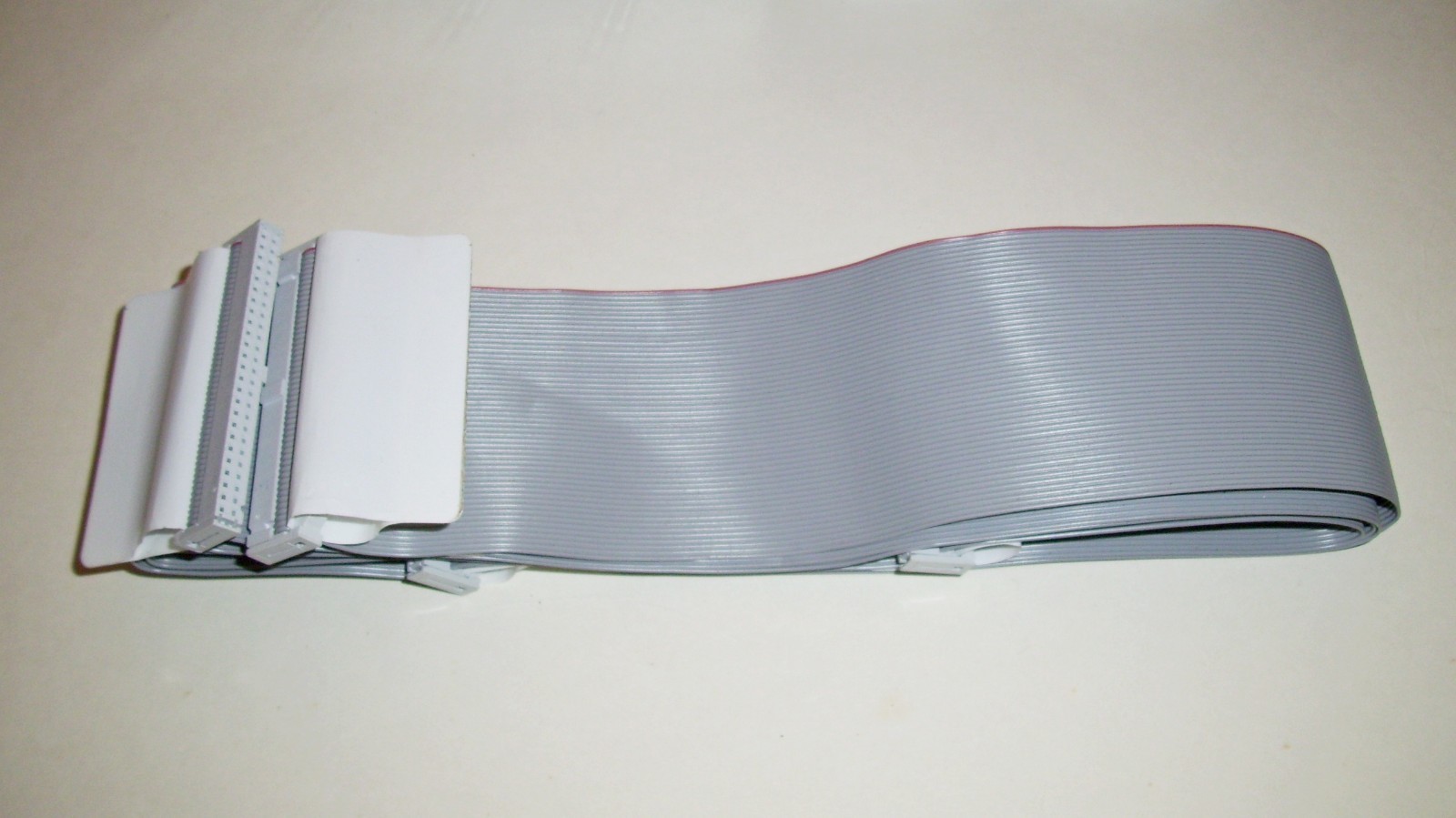 IDC Flat Ribbon Cable 80 inch 50-Pin (2x25) 2.54-Pitch 4 Female Connectors, 2M